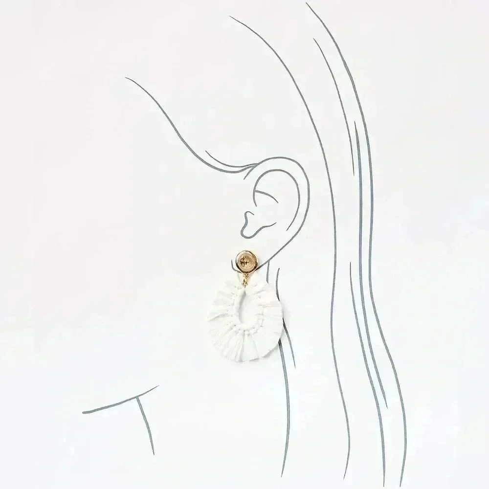 LOFT Raffia Teardrop Earrings - Picture 3 of 6